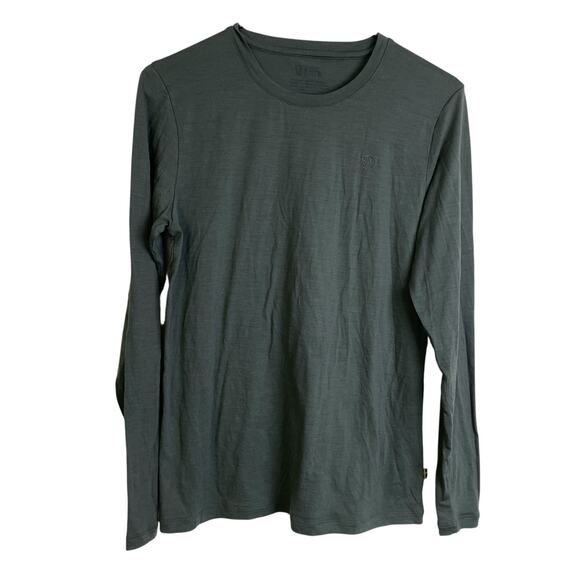 Fjallraven Abisko Top Womens Medium Gray Long Sleeve Crew Base Layer Outdoor Ski - Picture 1 of 10